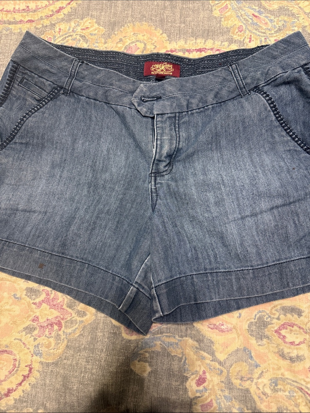 one 5 one Women's Light Blue Denim Shorts